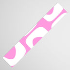 Pink Mid Century Modern Piquet Minimal Abstract Table Runner Gallery Image 3