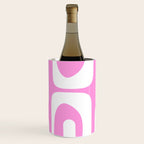 Pink Mid Century Modern Piquet Minimal Abstract Wine Chiller Gallery Image 1