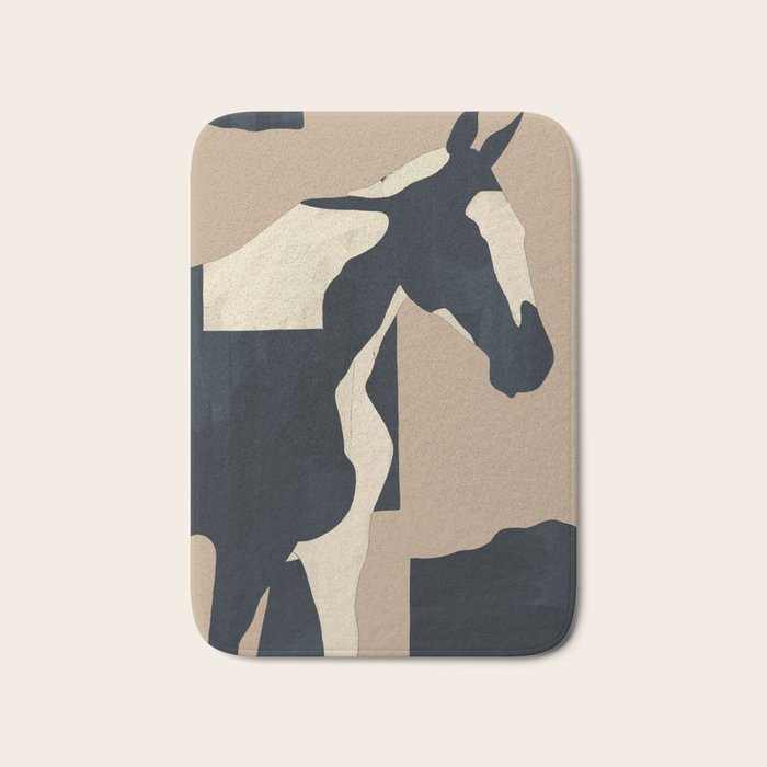 Abstract Minimal Horse 7 Bath Mat Gallery Image 1