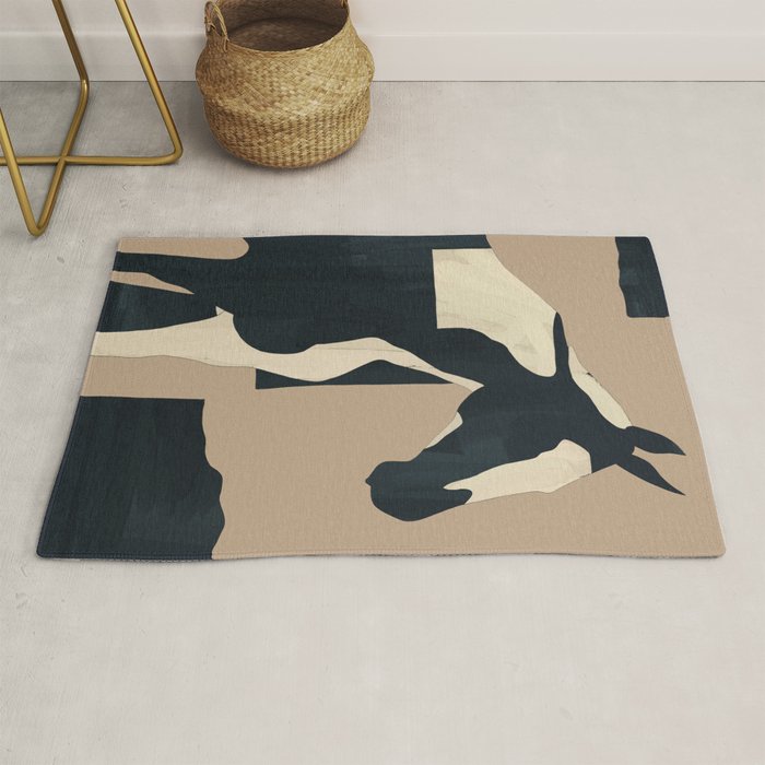 Abstract Minimal Horse 7 Rug Gallery Image 1