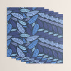 Tropical palm leaves pattern in blue Wrapping Paper Gallery Image 3