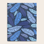 Tropical palm leaves pattern in blue Notebook Gallery Image 4