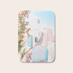 Santorini Greece Mamma Mia Pink House Travel Photography Bath Mat Gallery Image 1