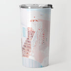 Santorini Greece Mamma Mia Pink House Travel Photography Travel Mug Gallery Image 2
