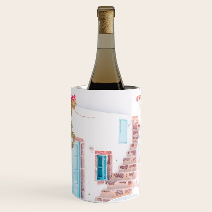 Santorini Greece Mamma Mia Pink House Travel Photography Wine Chiller Gallery Image 1