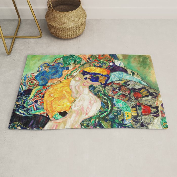 Gustav Klimt Baby in Cradle, 1917/1918 Rug Gallery Image 1