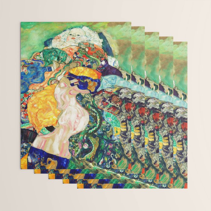 Gustav Klimt Baby in Cradle, 1917/1918 Wrapping Paper Gallery Image 3