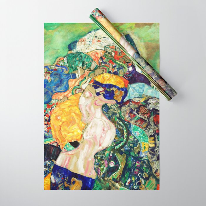 Gustav Klimt Baby in Cradle, 1917/1918 Wrapping Paper Gallery Image 1