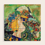 Gustav Klimt Baby in Cradle, 1917/1918 Wood Wall Art Gallery Image 1