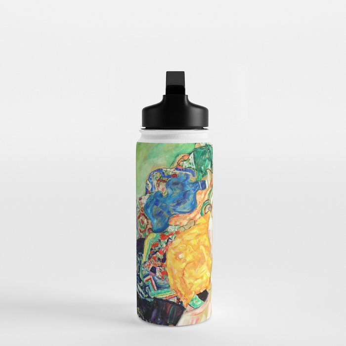 Gustav Klimt Baby in Cradle, 1917/1918 Water Bottle Gallery Image 3