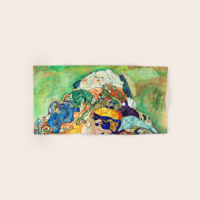 Gustav Klimt Baby in Cradle, 1917/1918 Bath Towel Gallery Image 1