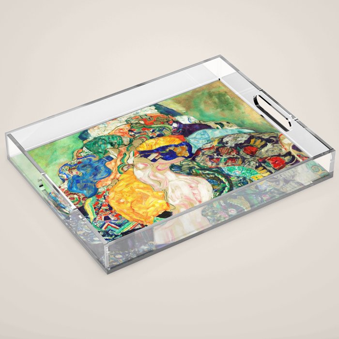 Gustav Klimt Baby in Cradle, 1917/1918 Acrylic Tray Gallery Image 1