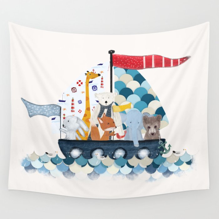 little sailers Wall Tapestry Gallery Image 1