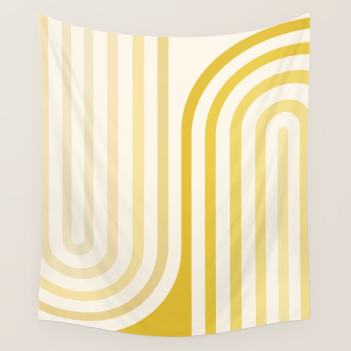 Bold Curvature Stripes XVIII Wall Tapestry Gallery Image 4