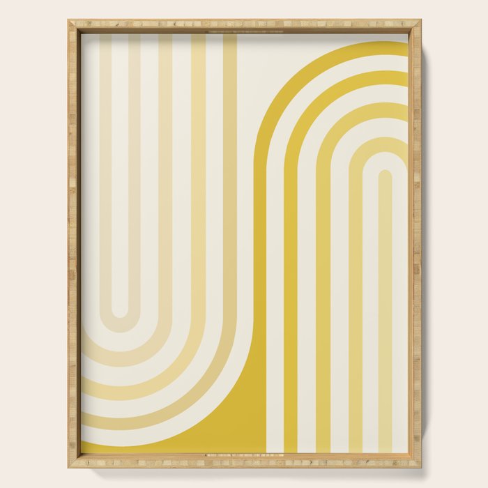 Bold Curvature Stripes XVIII Serving Tray Gallery Image 1