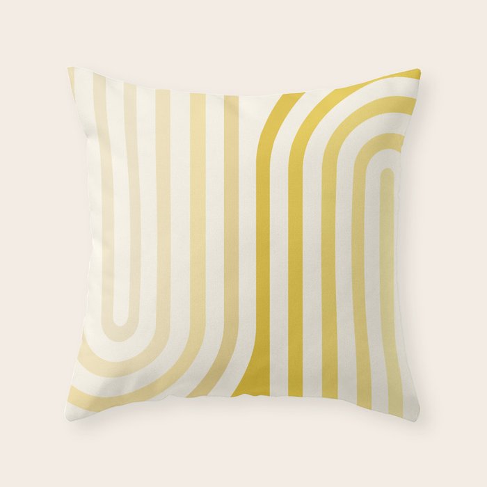 Bold Curvature Stripes XVIII Throw Pillow Gallery Image 6