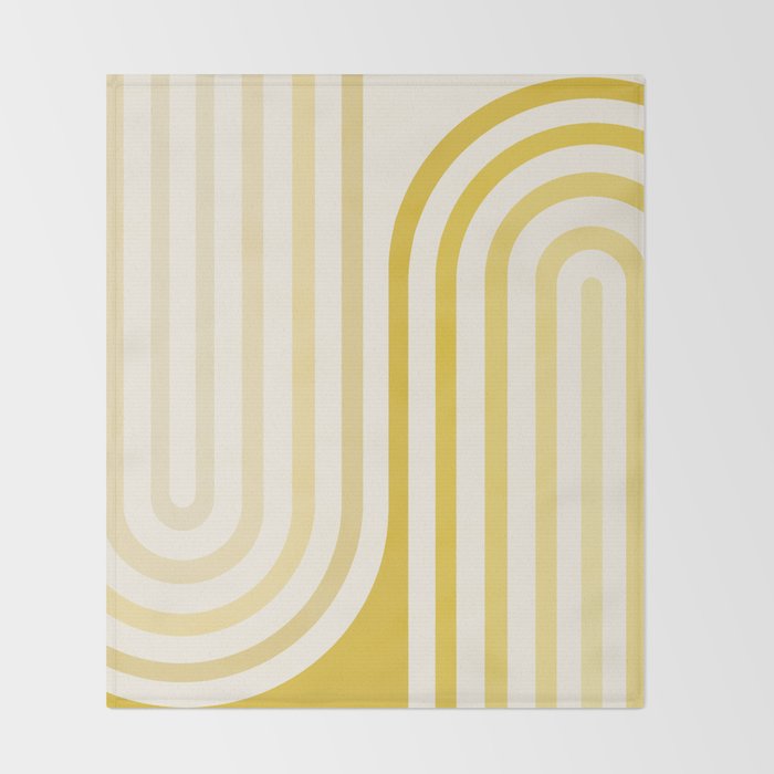 Bold Curvature Stripes XVIII Throw Blanket Gallery Image 2