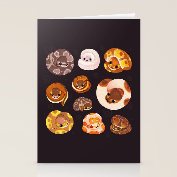 Shy ball pythons - dark Stationery Card Gallery Image 2