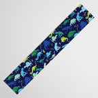 Watercolor Dinosaur Blue Green Dino Pattern Table Runner Gallery Image 3