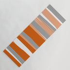 Stripes Abstract, Orange and Grey Yoga Mat Gallery Image 1