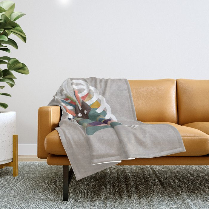 Cat Landscape 107: Here Comes the Cat Throw Blanket Gallery Image 1