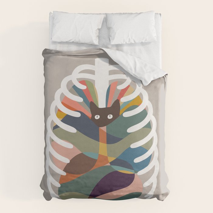 Cat Landscape 107: Here Comes the Cat Duvet Cover Gallery Image 6