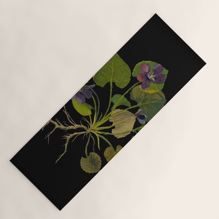 Viola Odorata  by Mary Delany Paper Collage Floral Flower Botanical Paper Mosaic Vintage Scientific Plant Anatomy Yoga Mat Gallery Image 1