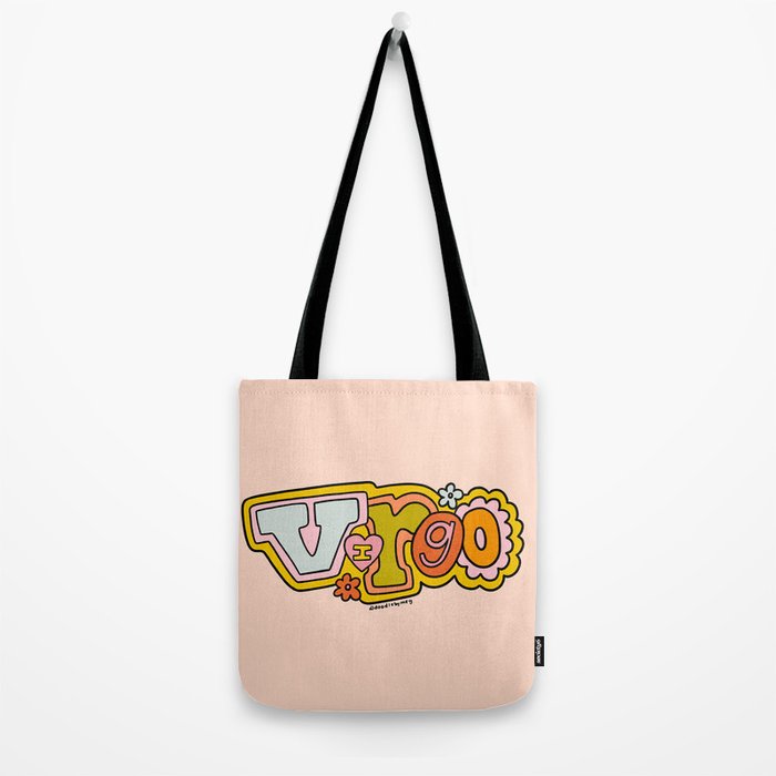 Virgo Doodle Letters Tote Bag Gallery Image 2