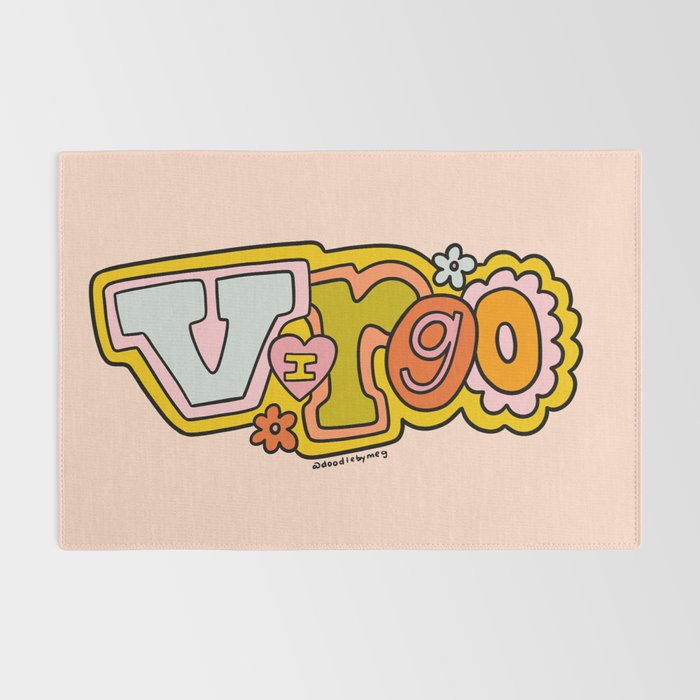 Virgo Doodle Letters Rug Gallery Image 2