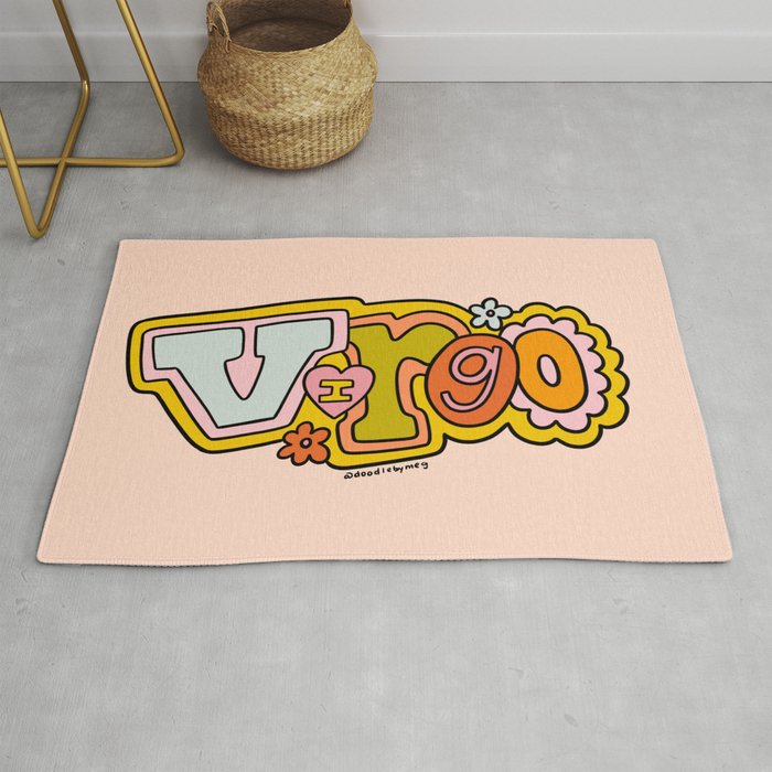 Virgo Doodle Letters Rug Gallery Image 1