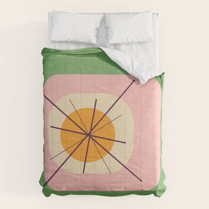 Flower Eggs Green-Pink Comforter Gallery Image 6