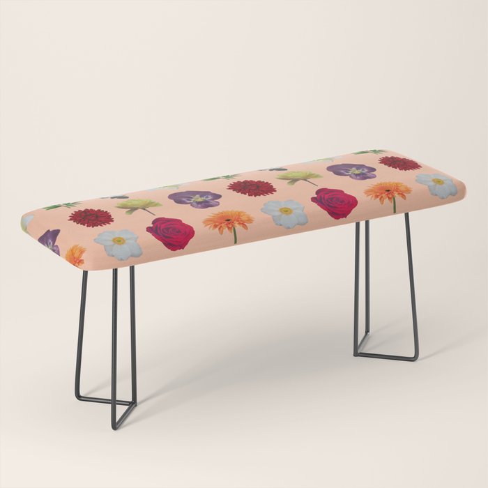 sunshine orange flower collage Bench Gallery Image 1