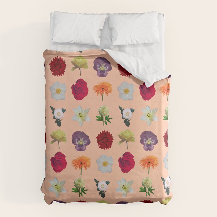 sunshine orange flower collage Duvet Cover Gallery Image 6