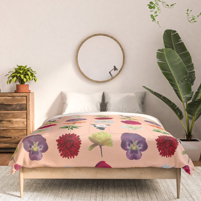 sunshine orange flower collage Comforter Gallery Image 3