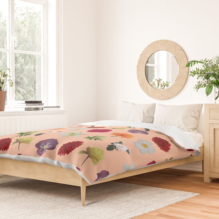 sunshine orange flower collage Duvet Cover Gallery Image 2