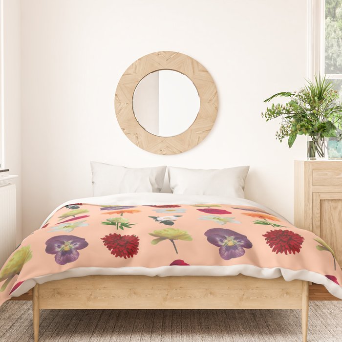 sunshine orange flower collage Duvet Cover Gallery Image 3