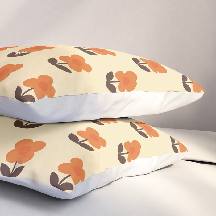 70s Flower Pattern #2 Pillow Sham Gallery Image 3