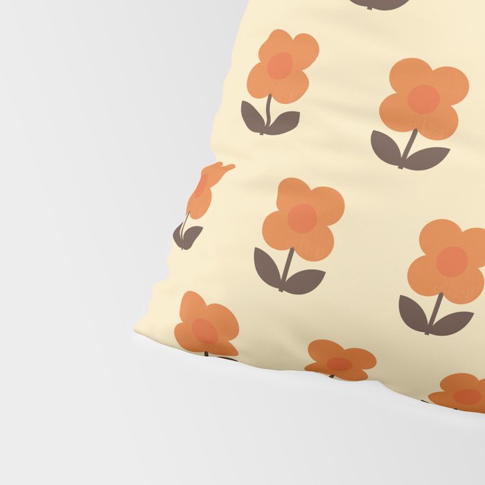 70s Flower Pattern #2 Pillow Sham Gallery Image 4