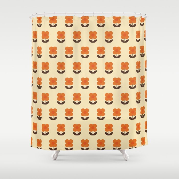 70s Flower Pattern #2 Shower Curtain Gallery Image 1