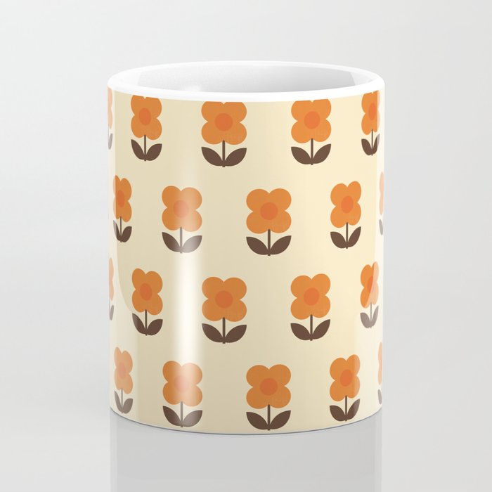 70s Flower Pattern #2 Coffee Mug Gallery Image 4