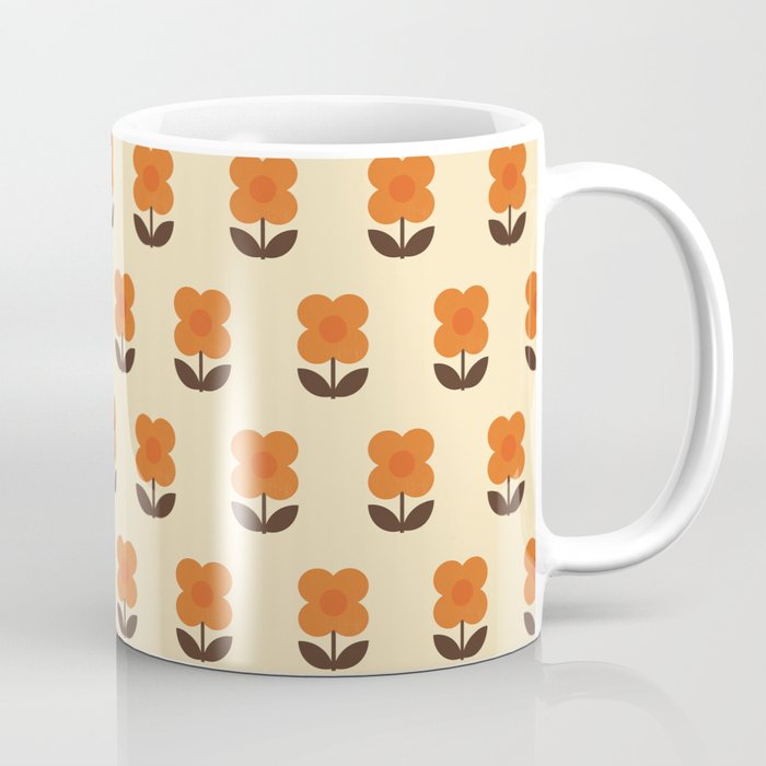 70s Flower Pattern #2 Coffee Mug Gallery Image 1