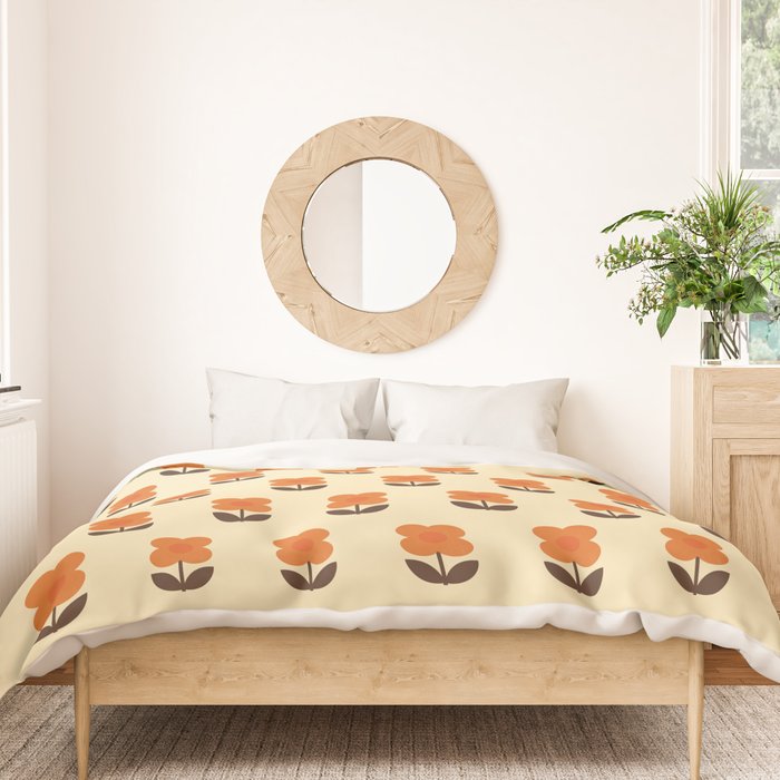 70s Flower Pattern #2 Duvet Cover Gallery Image 3