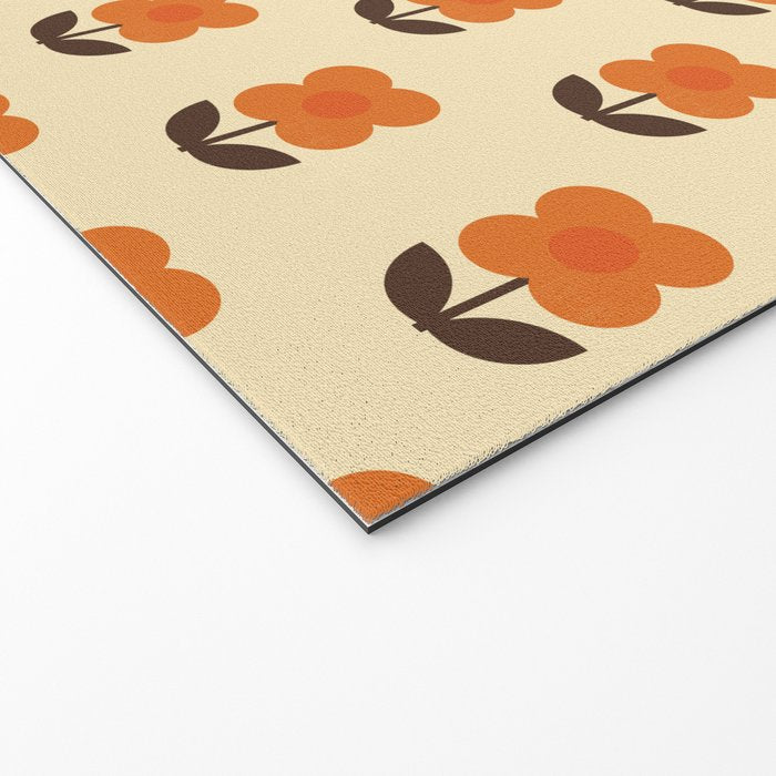 70s Flower Pattern #2 Welcome Mat Gallery Image 2