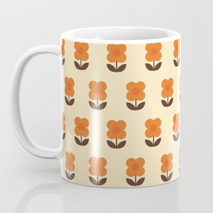 70s Flower Pattern #2 Coffee Mug Gallery Image 3
