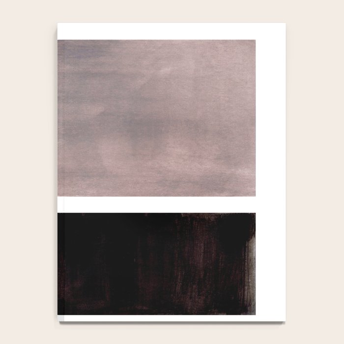 Mid Century Modern Minimalist Art Colorblock Rothko Inspired Squares Grey and Black Simple Abstract Notebook Gallery Image 4