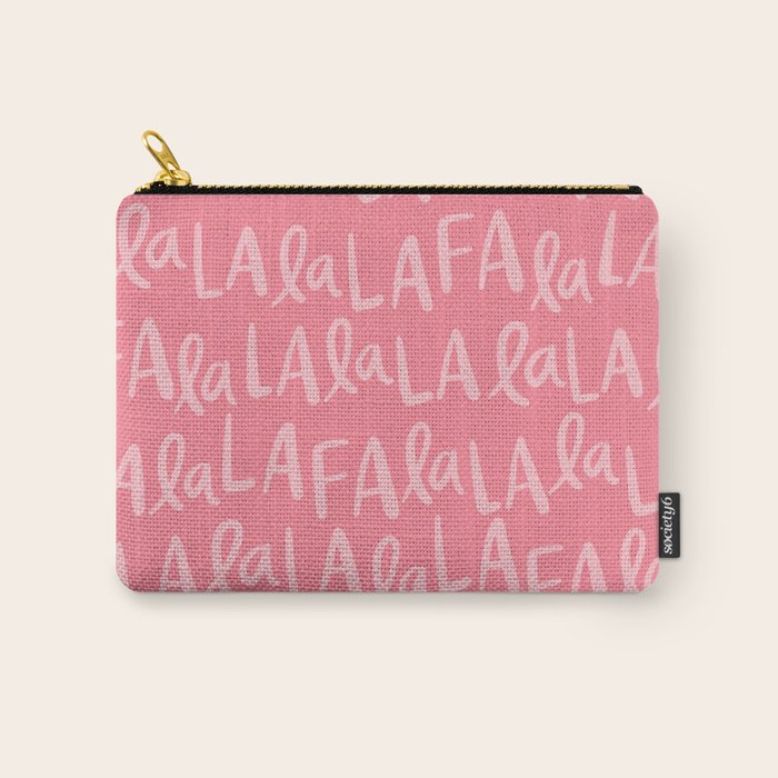 Fa La La . Pop pink Carry All Pouch Gallery Image 1