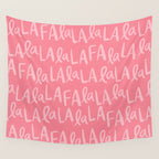 Fa La La . Pop pink Wall Tapestry Gallery Image 4