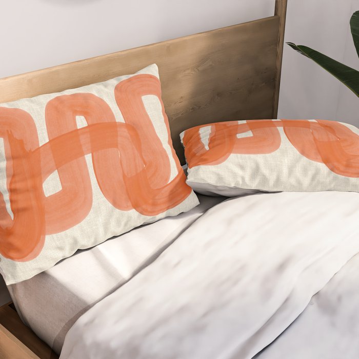 Orange Suave Pillow Sham Gallery Image 2