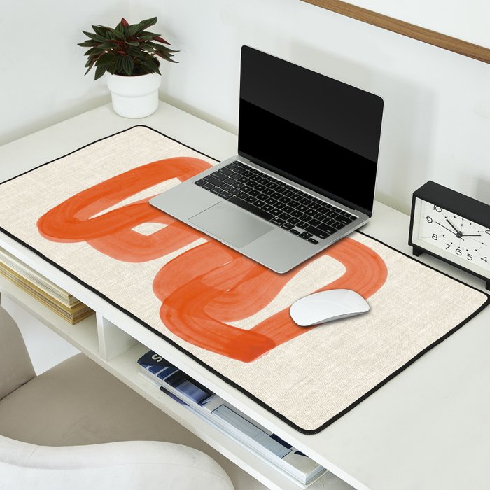 Orange Suave Desk Mat Gallery Image 2
