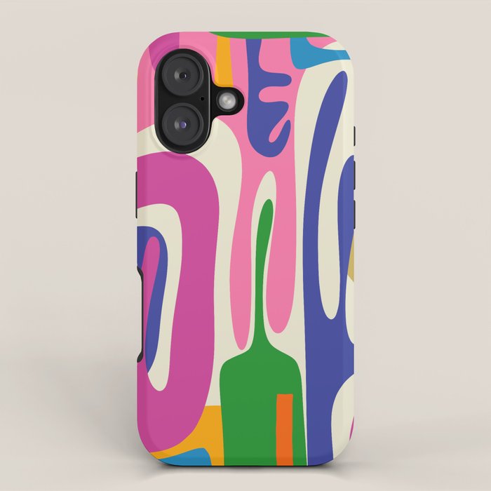 Jazz Garden Colorful Mid Century Modern Maximalist Abstract iPhone Case Gallery Image 1